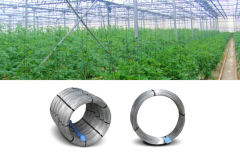 Aluminized soft iron wire for greenhouses