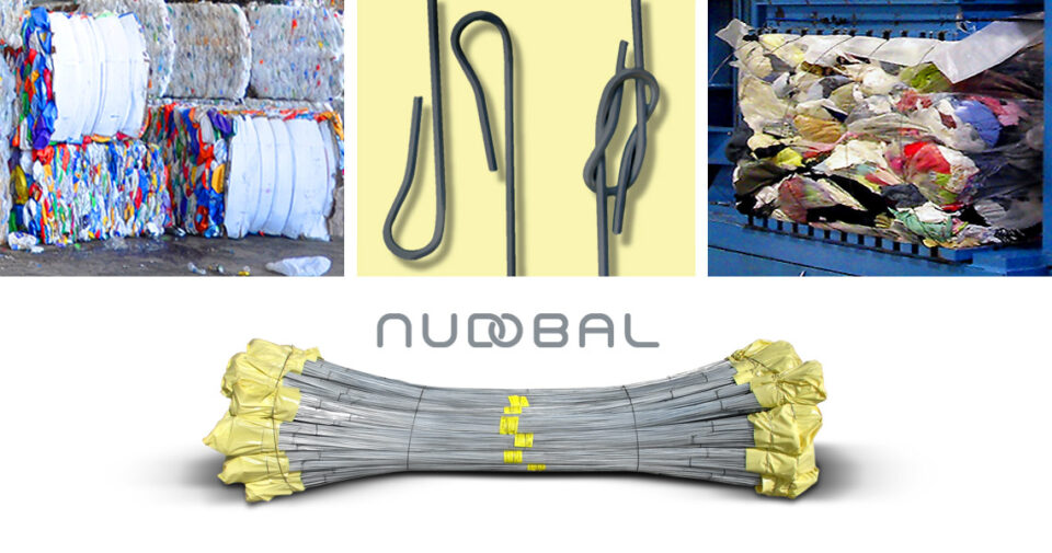 NUDOBAL rods in grey steel and galvanized for the tying of textile products