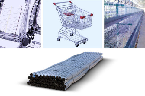 Iron and steel rod for industrial use