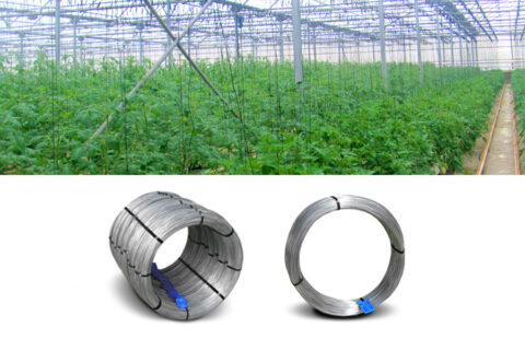 Aluminized hard iron wire for greenhouses