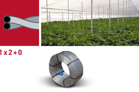 Aluminized 2-wire braid for greenhouses