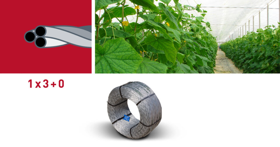 Aluminized 3-wire braid for greenhouses